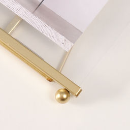 Фоторамка металл на 1 фото 10х15 см "Лаконичность" золото 1х15,2х21 см