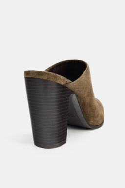 DISTRESSED SPLIT SUEDE MULES - Zara фото 9