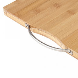 Доска разделочная бамбуковая 40х29х1,7см "Ручка" с металлической ручкой (Китай)