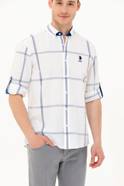 Мужская белая рубашка с длинным рукавом - U.s. polo assn фото 20