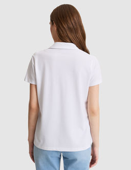 Beyaz Comfort Fit Polo Yaka Ti__rt