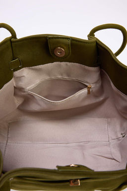 Haki Suet Kad?n Midi Omuz Cantas? TAKSS26OC00003 - Trendyolmilla фото 5