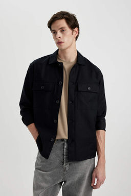 Куртка-рубашка с воротником-поло Relax Fit - Defacto фото 4