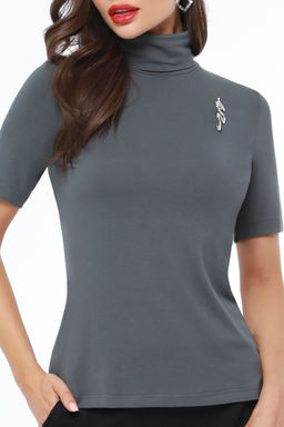 Водолазка Ты в тренде, грей - Dstrend фото 5