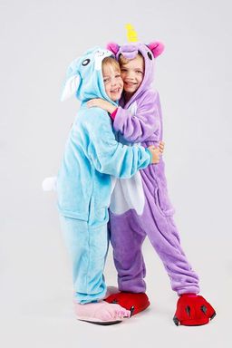 Пижама кигуруми фиолетовый Единорог (детская)