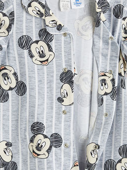 Mickey Mouse Bask?l? Erkek Bebek Tulum
