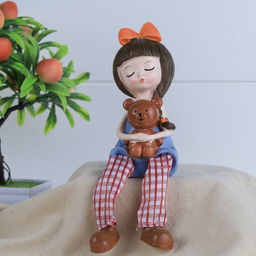 Цена за 2 шт. Фигурка Мальчик/Девочка висячие ножки 2 штуки набор 20 см / 9936 /уп 60/ - Галеонтрейд фото 3