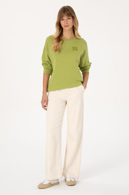 Kad_n F_st_k Ye_ili Bisiklet Yaka Basic Sweatsh_rt