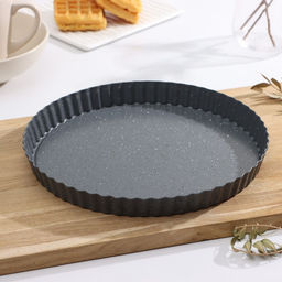 Форма для выпечки Доляна, d=28 см, съёмное дно, антипригарное покрытие, цвет серый