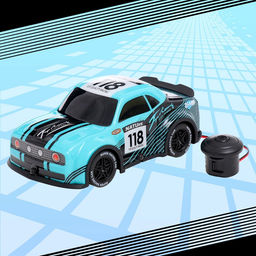 Машина RACE, радиоуправляемая, световые эффекты, цвет синий - Simaland фото 5