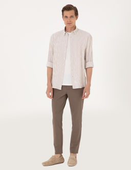 Bej Regular Fit Uzun Kollu G_mlek - Pierre cardin фото 4