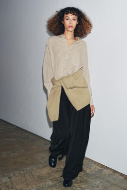 TEXTURED OVERSIZE SHIRT ZW COLLECTION