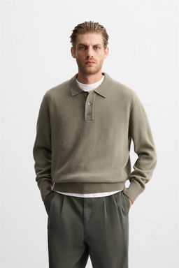WOOL BLEND KNIT POLO SHIRT - Zara фото 2