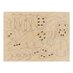 REZARK NIZ-14 Серия Живая природа Пазл 3D 42 элемент. Трицератопс