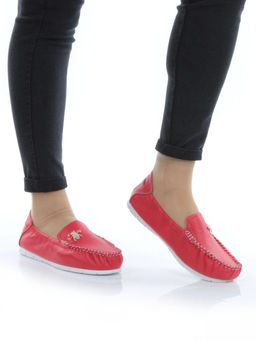 07-D303R RED Мокасины женские (натуральная кожа) - No name фото 3
