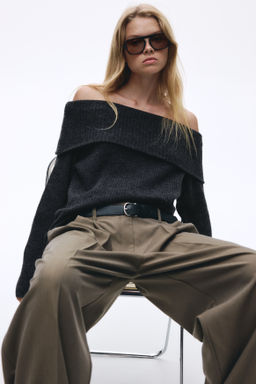 Jersey off-the-shoulder - H&m фото 7