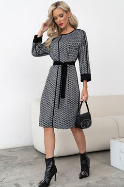 Платье Алана (черный/белый) Р11-1231/3 - Николь фото 4