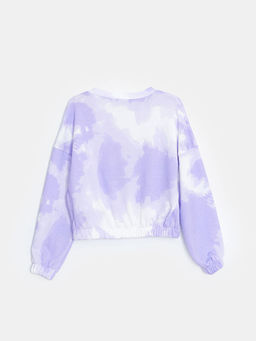 Bisiklet Yaka Batik Desenli Uzun Kollu K?z ?ocuk Sweatshirt - Waikiki фото 2