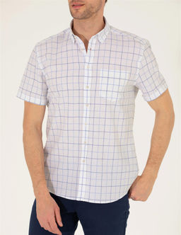 A__k Mavi Regular Fit K_sa Kollu G_mlek