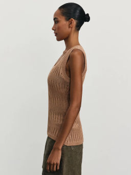 Майка ажурной вязки из вискозы / Zarina  фото 4