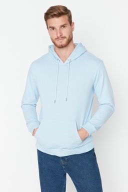 TRENDYOL MAN Mavi Regular/Normal Kesim Kapusonlu Uzun Kollu Sweatshirt TMNAW20SW0162 - Trendyolmilla фото 47