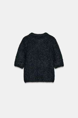 SHORT SLEEVE KNIT JUMPER WITH JEWEL BEADS - Zara фото 7
