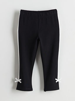 Beli Lastikli Fiyonk Detayl? 3/4 Boy K?z ?ocuk Tayt