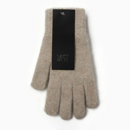 Перчатки женские MIST с шерстью кролика, размер 22 см, бежевые