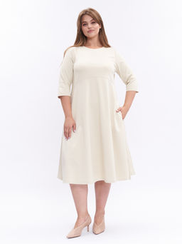 Платье из плотного трикотажа PP34306WHT04 - Артесса фото 3