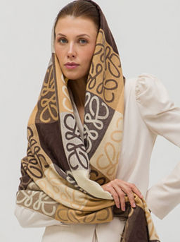 В составе шерсть и кашемир! теплый двусторонний палантин - Tantino фото 7