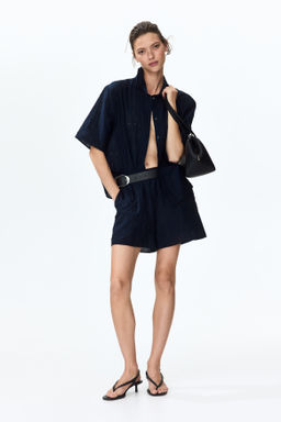 Oversized broderie anglaise shirt - H&m фото 5