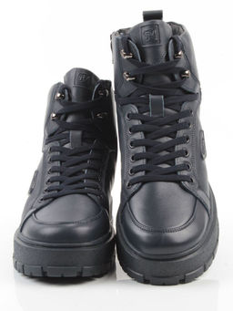 05-AW1002-2M DK. BLUE Ботинки зимние мужские (натуральная кожа, натуральный мех)