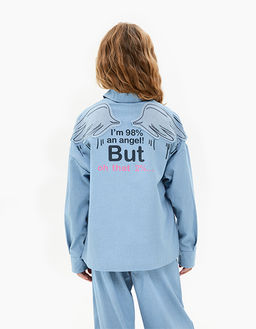 Джинсовая рубашка для девочки 241176 - Bell bimbo фото 6