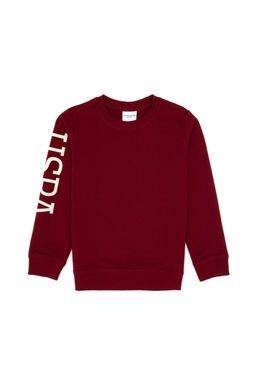Erkek _ocuk Bordo Basic Sweatshirt Sepette S_rpriz _ndirim