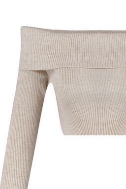 Tas Super Crop Carmen Yaka Triko Kazak TWOAW22KZ1897 - Trendyolmilla фото 8