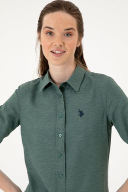 Kad_n Koyu Ye_il Uzun Kollu Basic G_mlek Sepette S_rpriz _ndirim - U.s. polo assn фото 2
