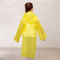 Дождевик детский однотонный прозрачный, рост 120-160 см, цвет МИКС - Simaland фото 3