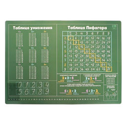 Накладка на стол пластиковая А3 (430 х 320 мм), Calligrata Таблицы Пифагора, обучающая, 430 мкм фото 3