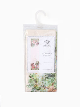 Дорожка пасхальная на стол Этель. Кроличья ферма, 40?149 см, 100% хлопок, саржа 190 г/м?, белая