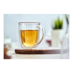 Кружка стеклянная Walmer Riverside с двойными стенками, 0.3 л, цвет прозрачный  фото 6