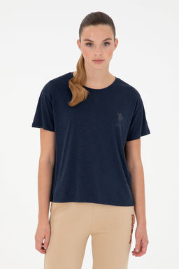 Женская темно-синяя футболка Неожиданная скидка в корзине - U.s. polo assn фото 8
