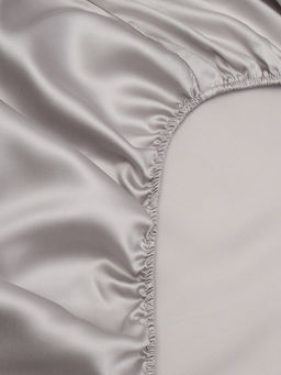 Простыня на резинке 2-спальная SL Home Tencel, 160×200+30 см, тенсель, светло-серая