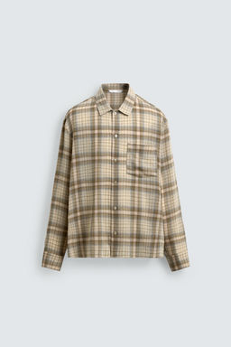 CAMISA RELAXED FIT CUADROS / Arena - Zara фото 7