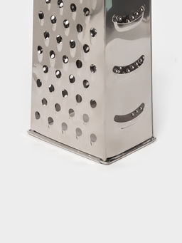 Тёрка четырёхгранная Доляна «Деревушка», 24.5×10.5 см, нержавеющая сталь, коричневая