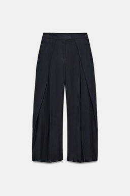 ZW COLLECTION WIDE-LEG PLEATED TROUSERS - Zara фото 9