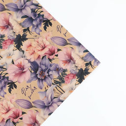 Цена за 10 шт. Бумага упаковочная крафтовая Цветы для тебя, 70?100 см