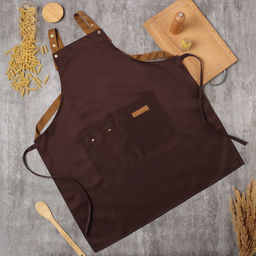 Фартук Этель, коричневый, 69×74 см,100% п/э