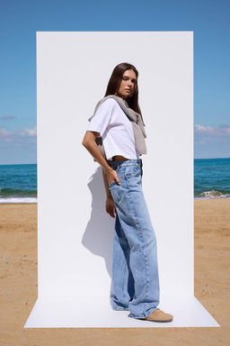 More Sustainable Mavi Rejeneratif Pamuk Normal Bel Wide Leg Palazzo Jeans TWOAW26JE00217 - Trendyolmilla фото 2