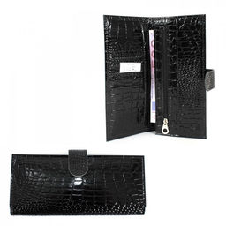 Портмоне мужское Croco-ПР-950 с хлястиком натуральная кожа 2 отд, 13 карм, черный крокодил (200) 201928