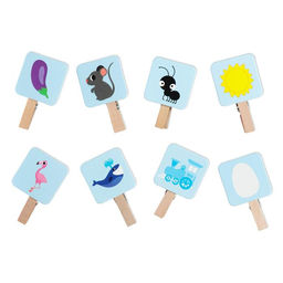 Настольная игра «Учим цвета» с прищепками, развивающая, 3+